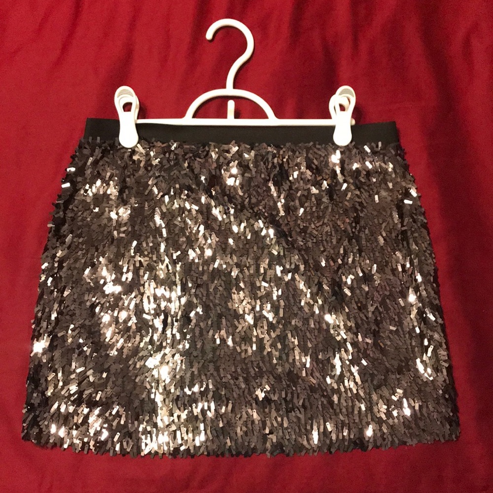 Express Sequin Mini Skirt